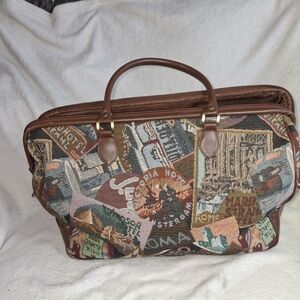 Vintage Bueno XL Tapestry Travel Weekender Duffel Bag Carpet Bag